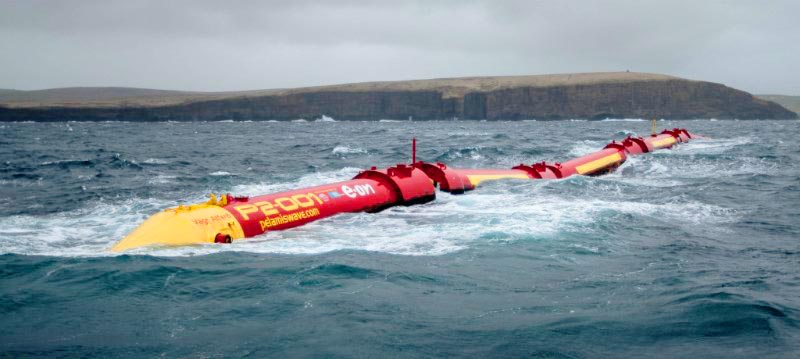 海蛇筏式波浪能轉(zhuǎn)換裝置