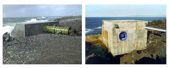 靠岸式振蕩水柱波浪能發(fā)電裝置地面照片