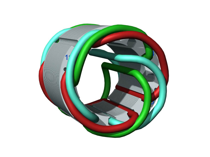 嵌放剩下3個線圈-發(fā)電機模型