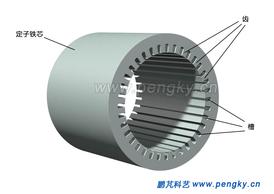 6極柴油發(fā)電機(jī)定子鐵芯 