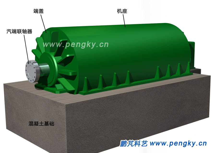 汽輪發(fā)電機(jī)汽端外觀圖