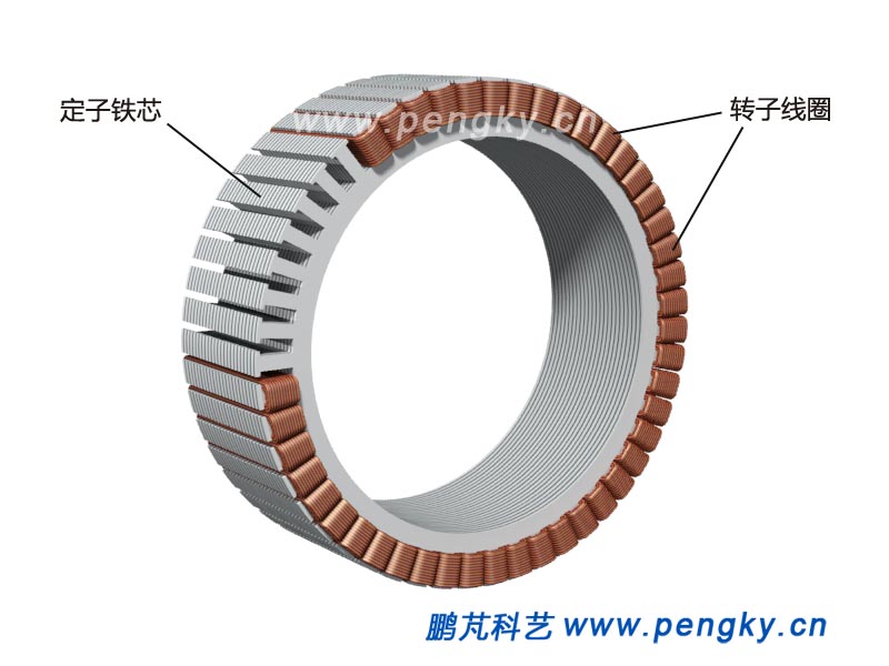 輪轂電機的定子鐵芯與繞組