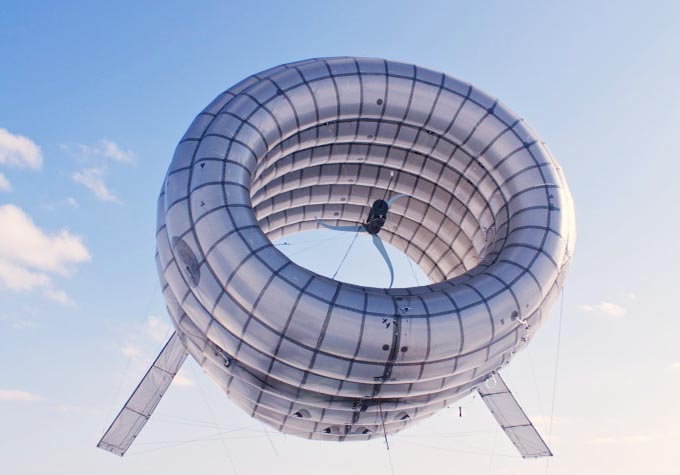 空中漂浮的擴散型風力機