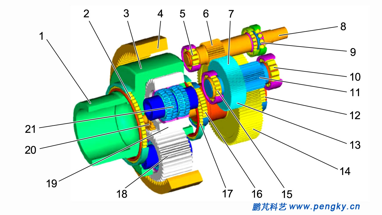 一級行星齒輪加二級圓柱齒輪-1