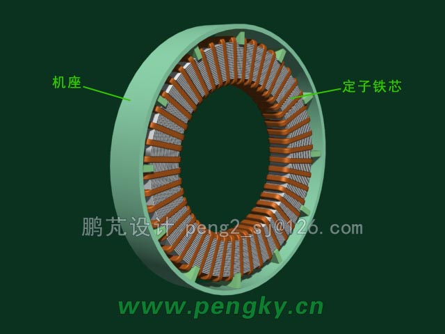 固定在機(jī)座上的盤式定子