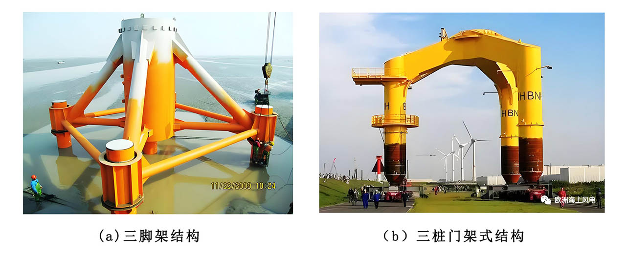 海上風(fēng)力發(fā)電機(jī)組三角架式基礎(chǔ)與門架式基礎(chǔ)