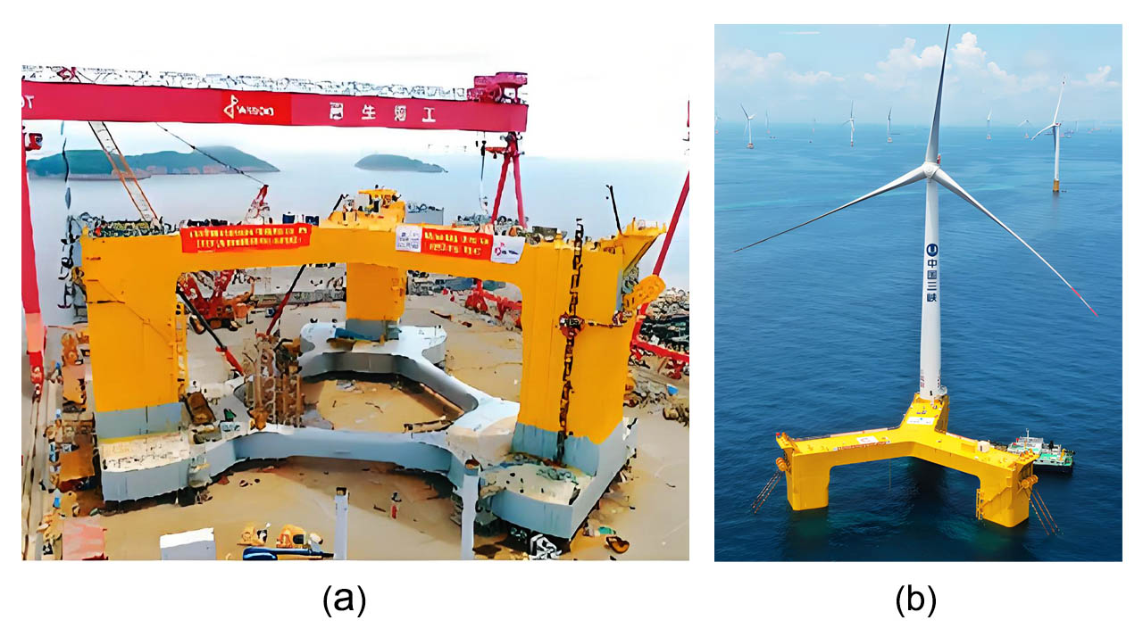 漂浮式風(fēng)電機(jī)組半潛式基礎(chǔ)三峽引領(lǐng)號(hào)