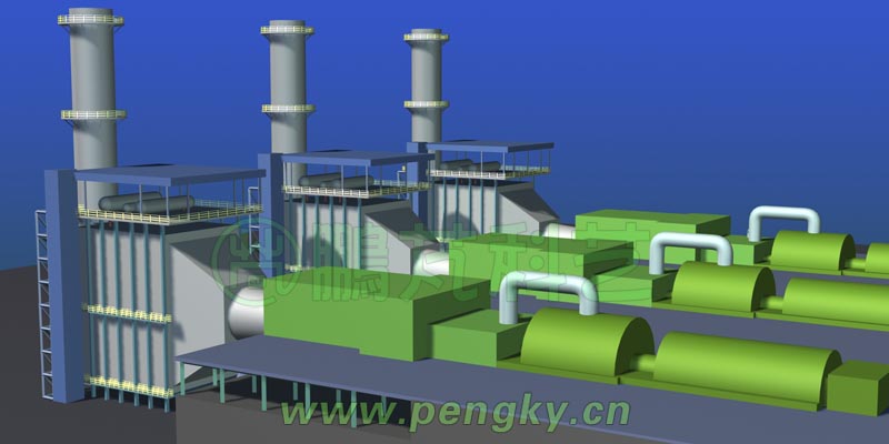 三個(gè)單軸機(jī)組布置圖 