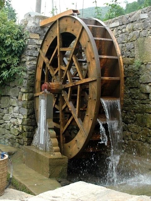 用于糧食加工的水車