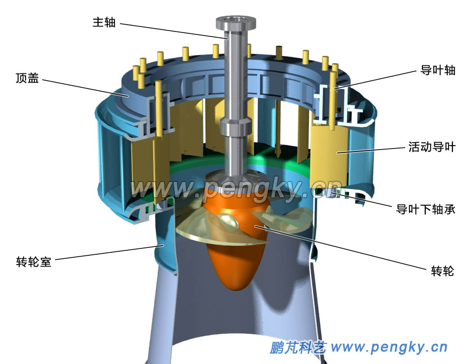 軸流水輪機安裝頂蓋