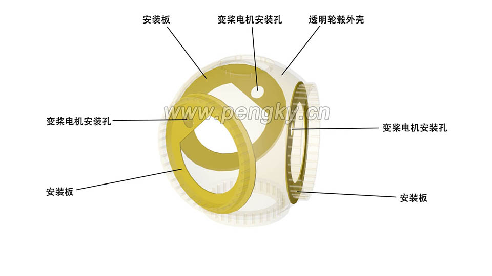 透明外殼的輪轂