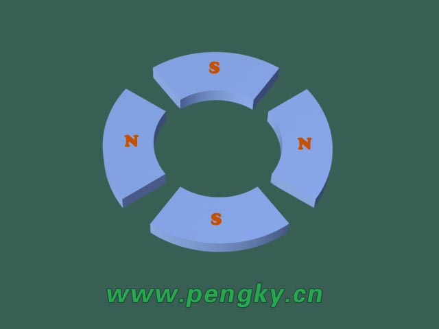 扇形永磁體磁極