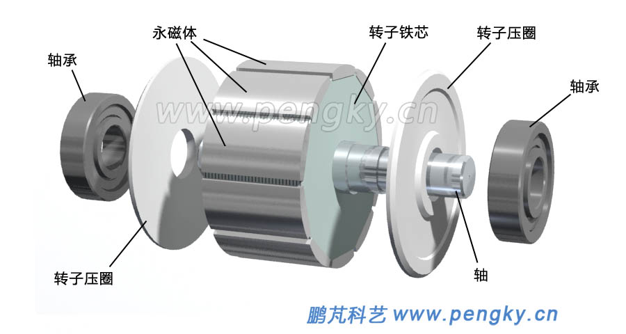 永磁電機(jī)轉(zhuǎn)子結(jié)構(gòu)圖