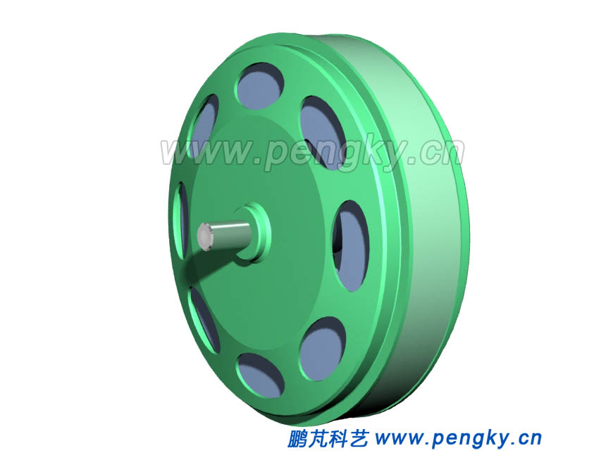 Permanent intermediate stator disc generator model